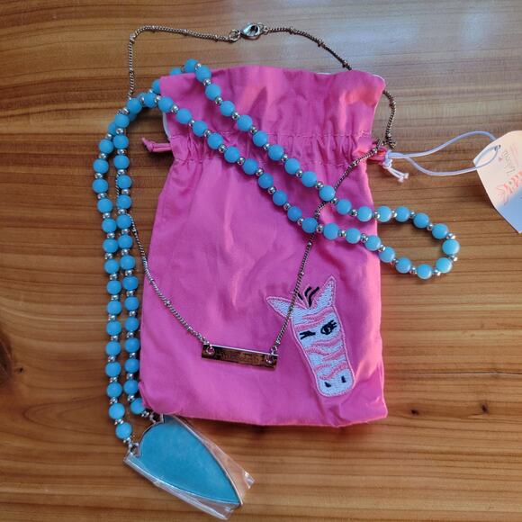 Boho Arrowhead Necklace with Turquoise Beads & Silver Accents – New in Pouch - Picture 4 of 8